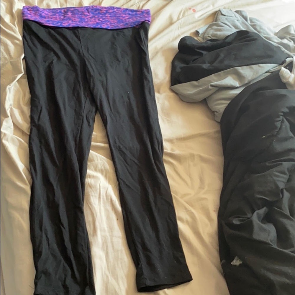 Stretch fold over yoga pants